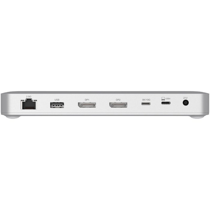 D-Link DUF-901/E Estación de Acoplamiento Docking USB4 9 en 1 con 40 Gbps, Ethernet 2.5 GbE, 100W PD, 3xUSB-A, 3xUSB-C, 2xDP, Blanco